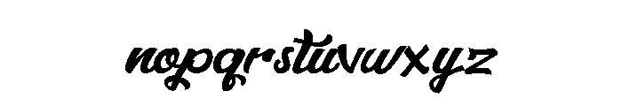 Bowlist PERSONAL USE ONLY Scrip Font LOWERCASE