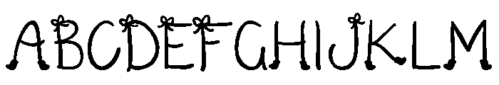 Bows And Boots Font UPPERCASE