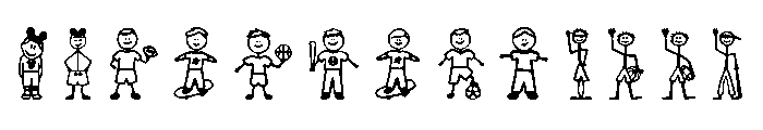 Boy Characters Font UPPERCASE