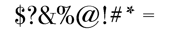 Bodoni SvtyTwo ITC TT Book Font OTHER CHARS