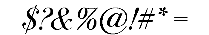 Bodoni SvtyTwo ITC TT BookIta Font OTHER CHARS