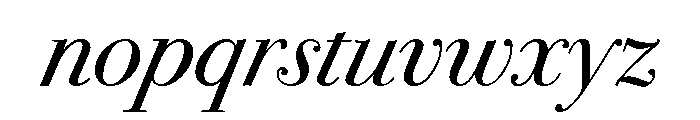 Bodoni SvtyTwo ITC TT BookIta Font LOWERCASE