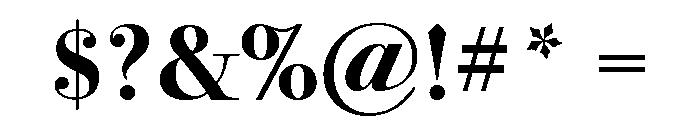 Bodoni SvtyTwo OS ITC TT Bold Font OTHER CHARS
