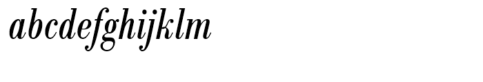 Bodoni Antiqua Regular Condensed Italic Font LOWERCASE