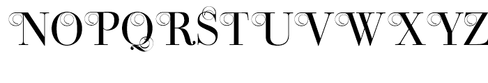 Bodoni Classic Swirls Roman Font UPPERCASE