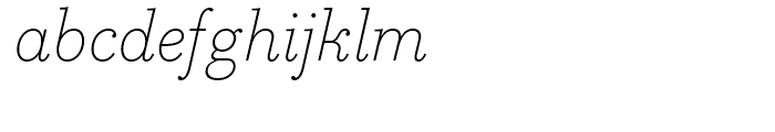 Bodoni Egyptian Extra Light Italic Font LOWERCASE