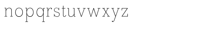Bodoni Egyptian Thin Font LOWERCASE