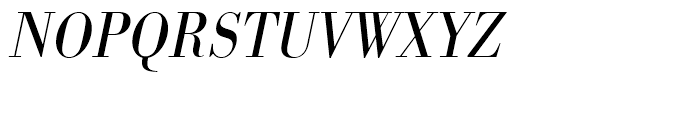 Bodoni Light Extra Narrow Oblique Font UPPERCASE