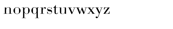Bodoni Light Extra Wide Font LOWERCASE