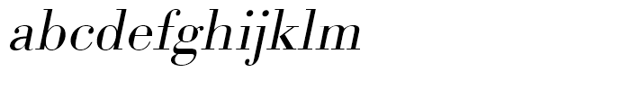 Bodoni Light Wide Oblique Font LOWERCASE