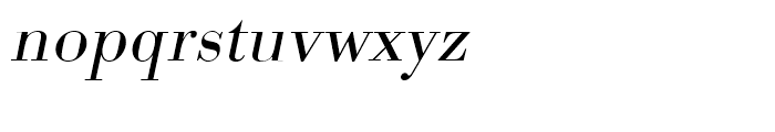 Bodoni Light Wide Oblique Font LOWERCASE