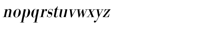 Bodoni Regular Extra Narrow Oblique Font LOWERCASE