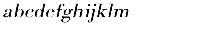 Bodoni Regular Extra Wide Oblique Font LOWERCASE