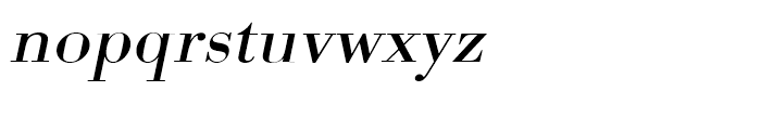 Bodoni Regular Extra Wide Oblique Font LOWERCASE