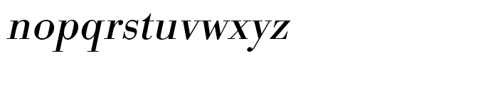 Bodoni Regular Oblique Font LOWERCASE