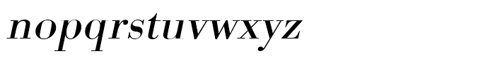 Bodoni Regular Wide Oblique Font LOWERCASE