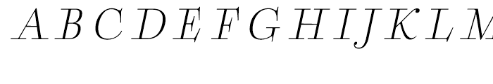 Boncaire Titling Light Italic Font LOWERCASE