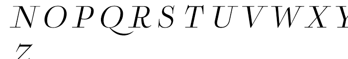 Boncaire Titling Regular Italic Font LOWERCASE