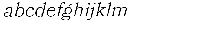 Bookmania Light Italic Font LOWERCASE