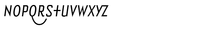 Bourgeois Medium Condensed Italic Alternate Font UPPERCASE