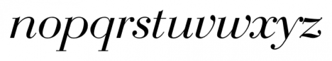 Bodoni Display FS Italic Font LOWERCASE