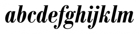 Bodoni Recut FS DemiBold Condensed Italic Font LOWERCASE
