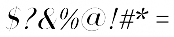 Bodoni Sans Display Italic Italic Font OTHER CHARS