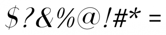 Bodoni Sans Italic Font OTHER CHARS