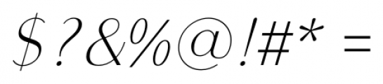 Bodoni Sans Light Italic Font OTHER CHARS