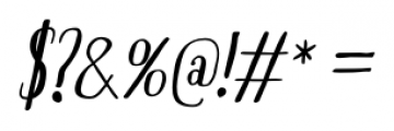 Boho Sans Italic Font OTHER CHARS