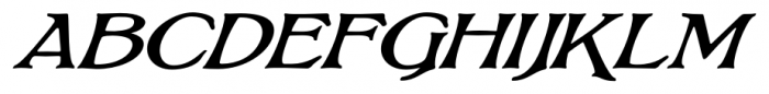 Bolton Commercial Oblique Font UPPERCASE