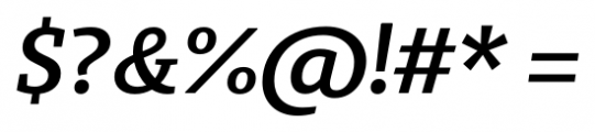 Bommer Slab SemiBold Italic Font OTHER CHARS