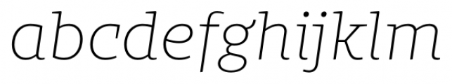 Bommer Slab Thin Italic Font LOWERCASE