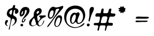 Bonsai Italic Font OTHER CHARS