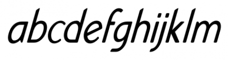 Bourne Condensed Oblique Light Font LOWERCASE