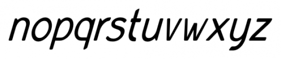 Bourne Condensed Oblique Light Font LOWERCASE