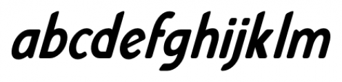 Bourne Condensed Oblique Font LOWERCASE