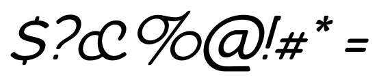 Bourne Oblique Light Font OTHER CHARS