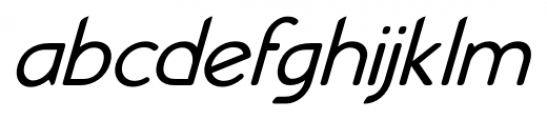 Bourne Oblique Light Font LOWERCASE