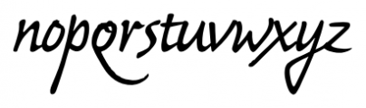 Bouwsma Script Regular Font LOWERCASE