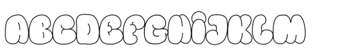 Boba Berry 3d Baloon  Outline Font UPPERCASE