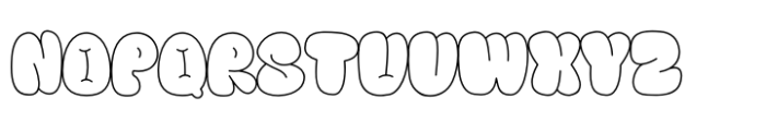 Boba Berry 3d Baloon  Outline Font UPPERCASE