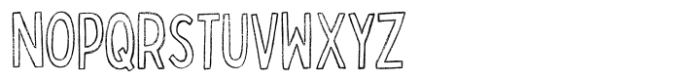 Bobby Jones Rough Condensed Outline Font LOWERCASE