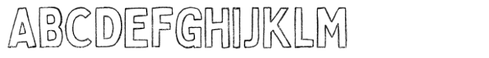 Bobby Jones Rough Outline Font UPPERCASE