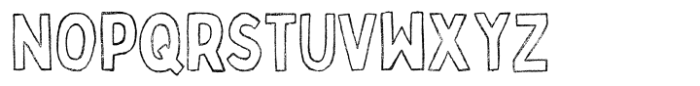 Bobby Jones Rough Outline Font LOWERCASE