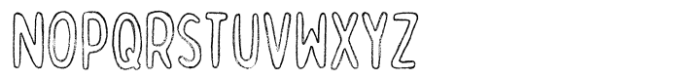 Bobby Jones Rough Soft Condensed Outline Font UPPERCASE