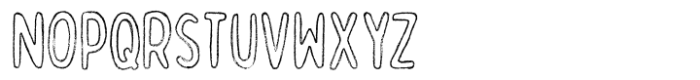 Bobby Jones Rough Soft Condensed Outline Font LOWERCASE