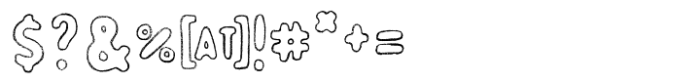 Bobby Jones Rough Soft Outline Font OTHER CHARS