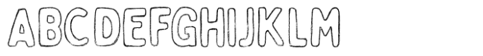 Bobby Jones Rough Soft Outline Font UPPERCASE