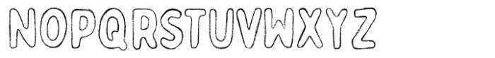 Bobby Jones Rough Soft Outline Font LOWERCASE